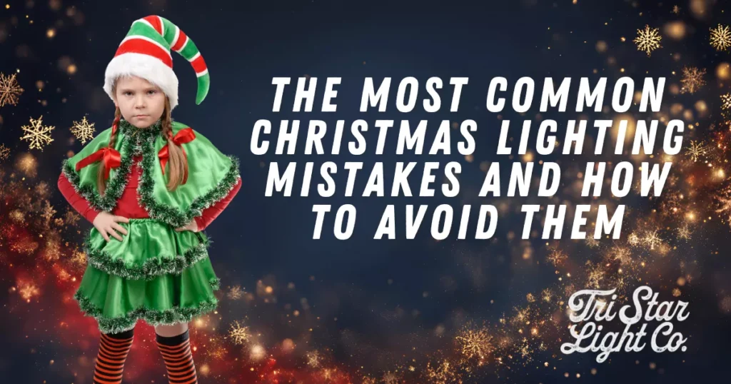 Christmas is the most wonderful time of the year, and nothing makes the season sparkle quite like beautifully hung lights. However, many homeowners make common mistakes that can turn a joyful display into a frustrating or even dangerous situation. In this article, we will explore the most common Christmas lighting mistakes and how to avoid them so you can enjoy a safe, stunning holiday display. At Tri Star Light Co, we specialize in professional Christmas light installation and can help you create a perfect holiday atmosphere. Contact us for all of your Christmas light installation and other lighting needs.